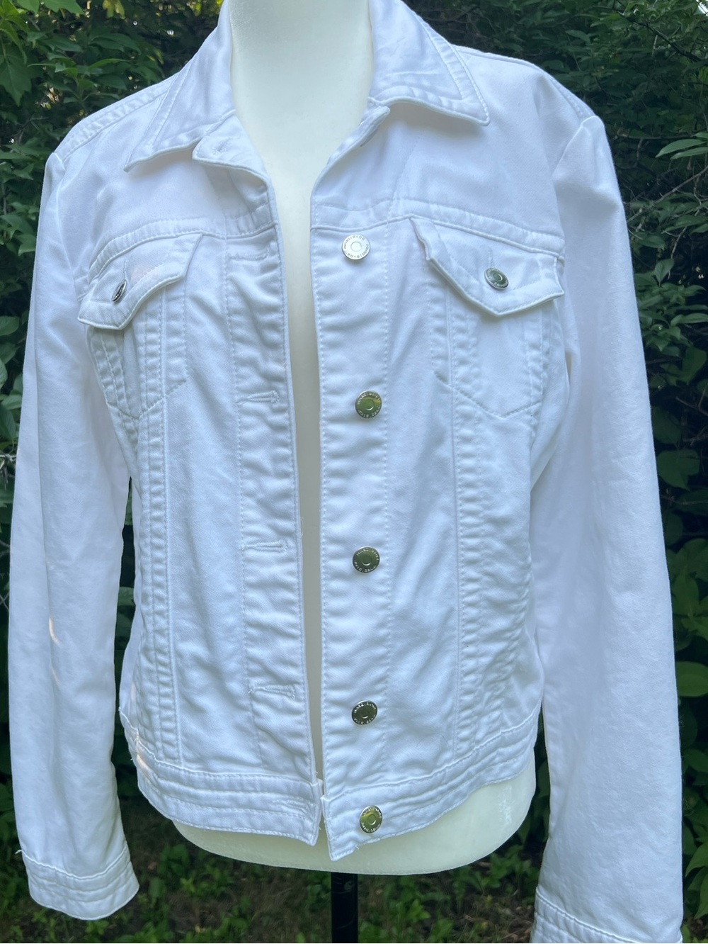Parasuco 2016 Denim/Jean Jacket, Women, Size M, Crisp White